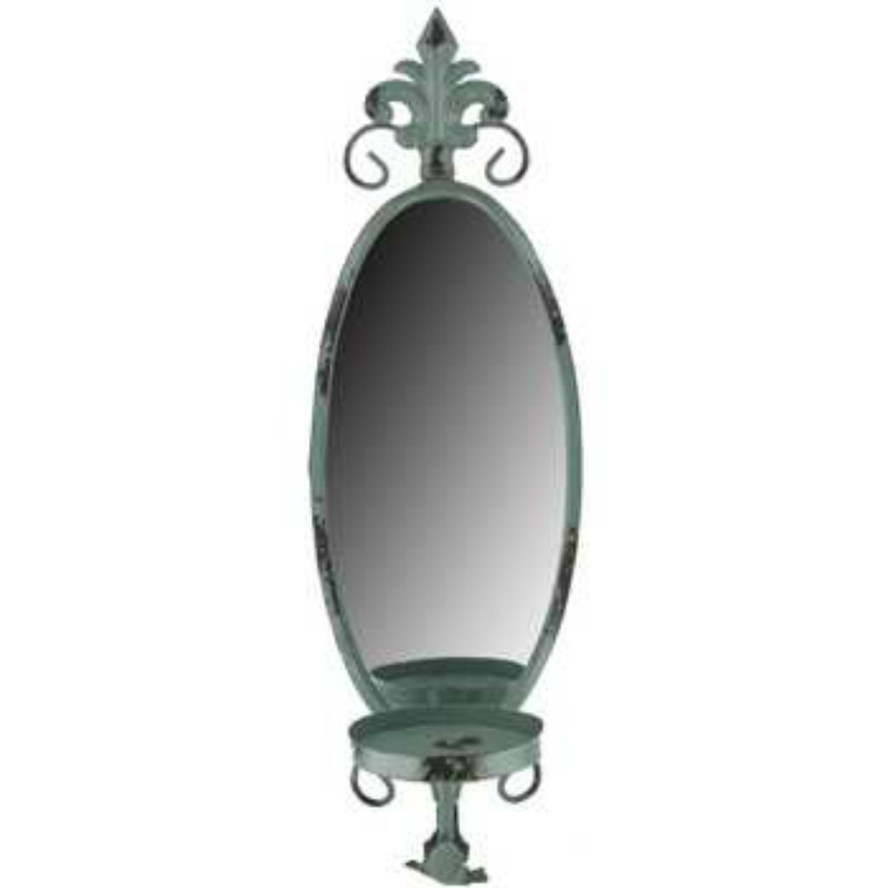 Metal mirror wall sconce